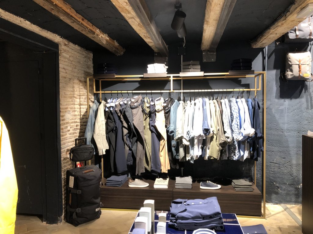 Picture from a fashion store for men in Barcelona