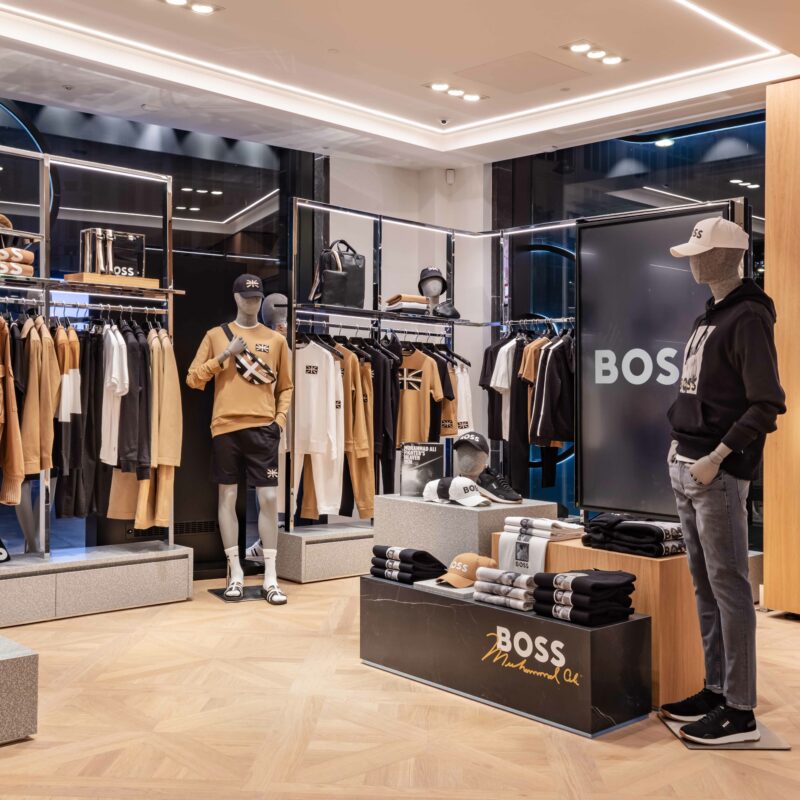 24/7 lifestyle clothing at the BOSS Store London; Copyright: HUGO BOSS