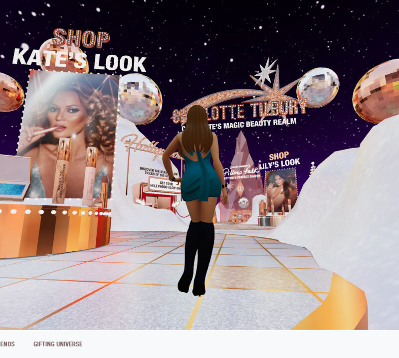 Ein Avatar in einer virtuellen Shopping-Welt