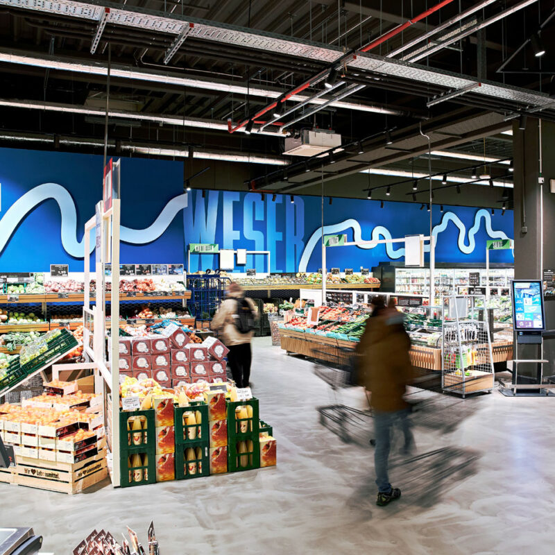 Grocery store nominated for the EuroShop RetailDesign Award