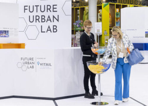The Future-Urban-Lab booth at EuroShop; Copyright: Andreas Wiese/Messe Düsseldorf