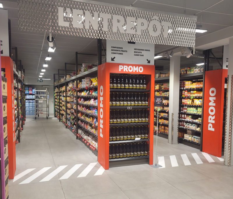Supermarket shelves in louis delhaize OPEN MARKET