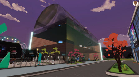 The outside of a virtual shopping mall