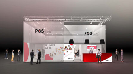 Rendering of the POS TUNING booth at EuroShop