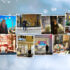 Collage aus weihnachtlichen Schaufenstern mit dem EuroCIS-Team, copyright: Messe Düsseldof/privat