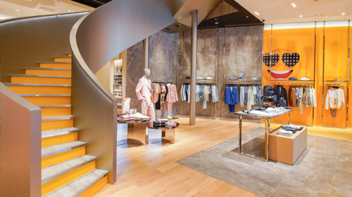 Interior view of Hugo Boss first Flagship Store