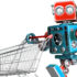 Retroroboter mit Einkaufswagen; copyright: panthermedia.net / KirillM