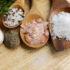 different types of salt (pink, sea, black and with spices)